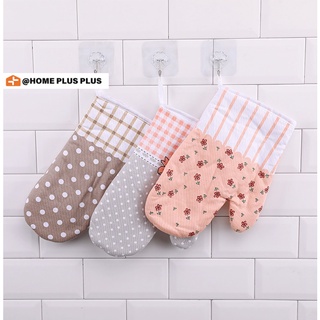 Găng Tay Cotton Dày Dặn Cách Nhiệt Chống Bỏng Họa Tiết Dễ Thương Đa Ứng Dụng