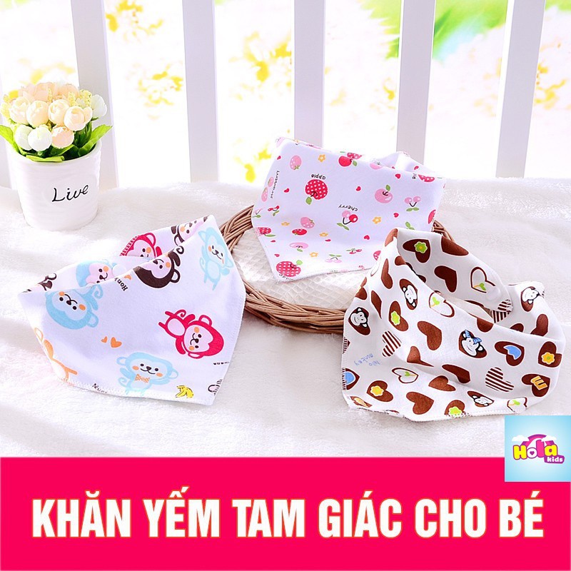 Set 10 yếm tam giác cute cho bé yêu