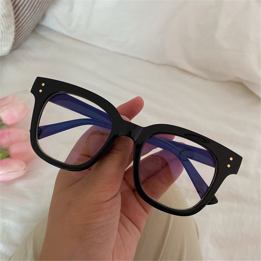 Mắt Kính Chống Ánh Sáng Xanh Gọng Dày Đơn Giản Thời Trang Cho Nữ