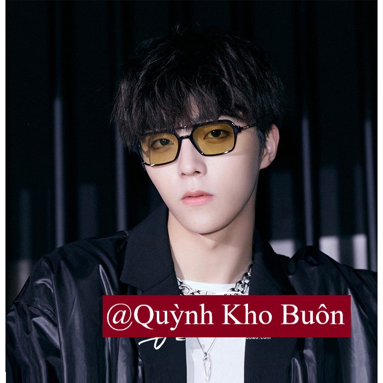 Kính mát nam nữ thời trang Kings chống UV400 - Mắt kính râm giáng vuông gọng kim loại hàn quốc GMT6132