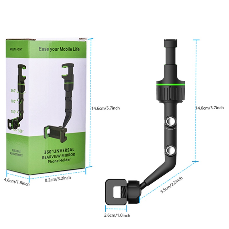 Giá Đỡ Ống Kính Xoay 360 Độ Màu Xanh Lá / Xám Thông Dụng Cho Xe Hơi