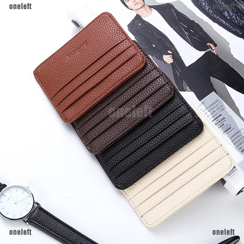 👗THỊNH HÀNH👗Mens Leather Card Slim Bank Credit Card ID Card Holder Case Bag Wallet Holder