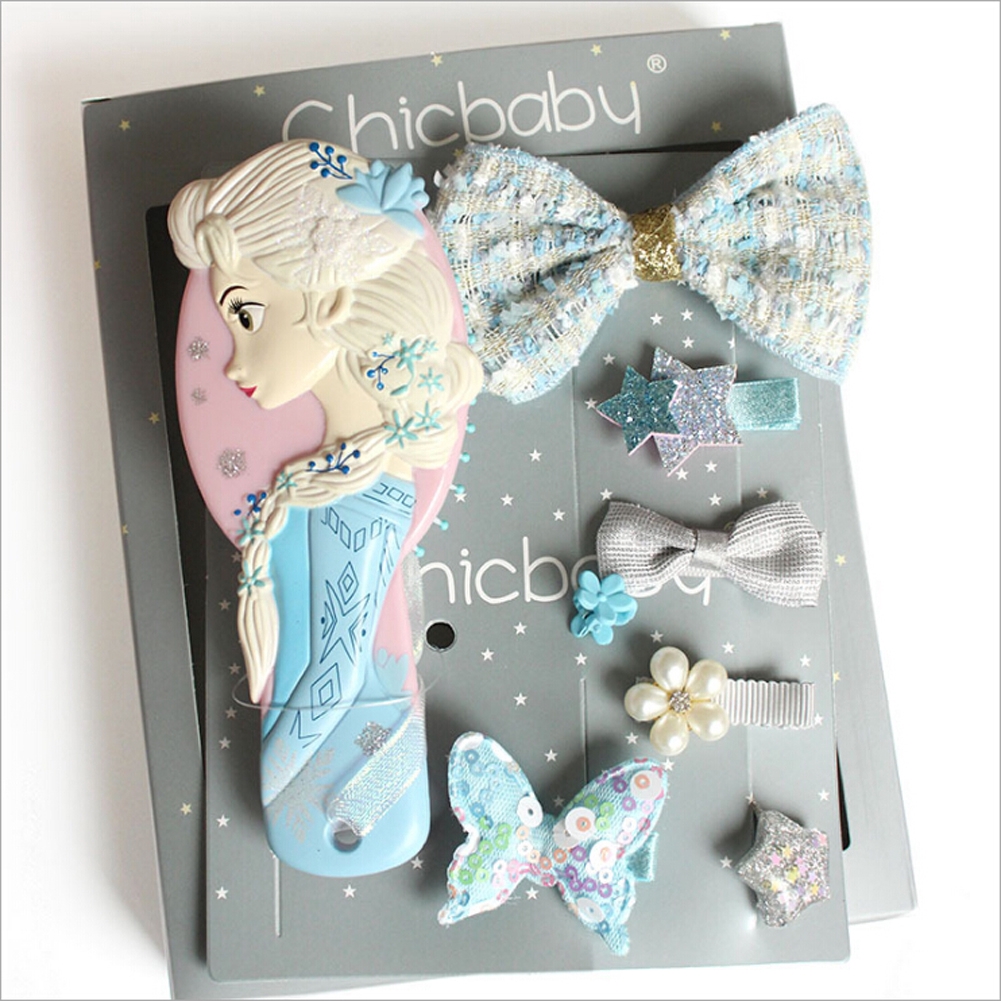 Set kẹp tóc và lược phụ kiện kiểu dáng hoạt hình xinh xắn dành cho nữ