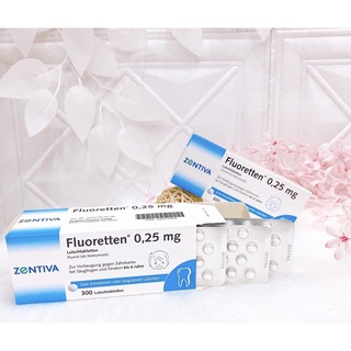 Viên ngậm Zentiva Fluoretten 0.25mg chống sâu răng 300v - Đức