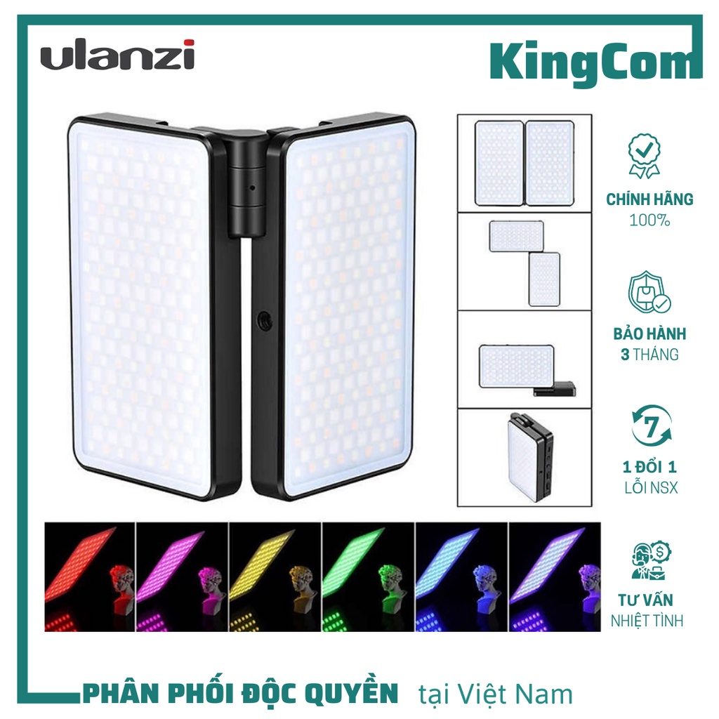VIJIM R316 RGB - Đèn LED đổi màu RGB có thể gập lại, tích hợp pin 3200mAh - Hàng Chính Hãng
