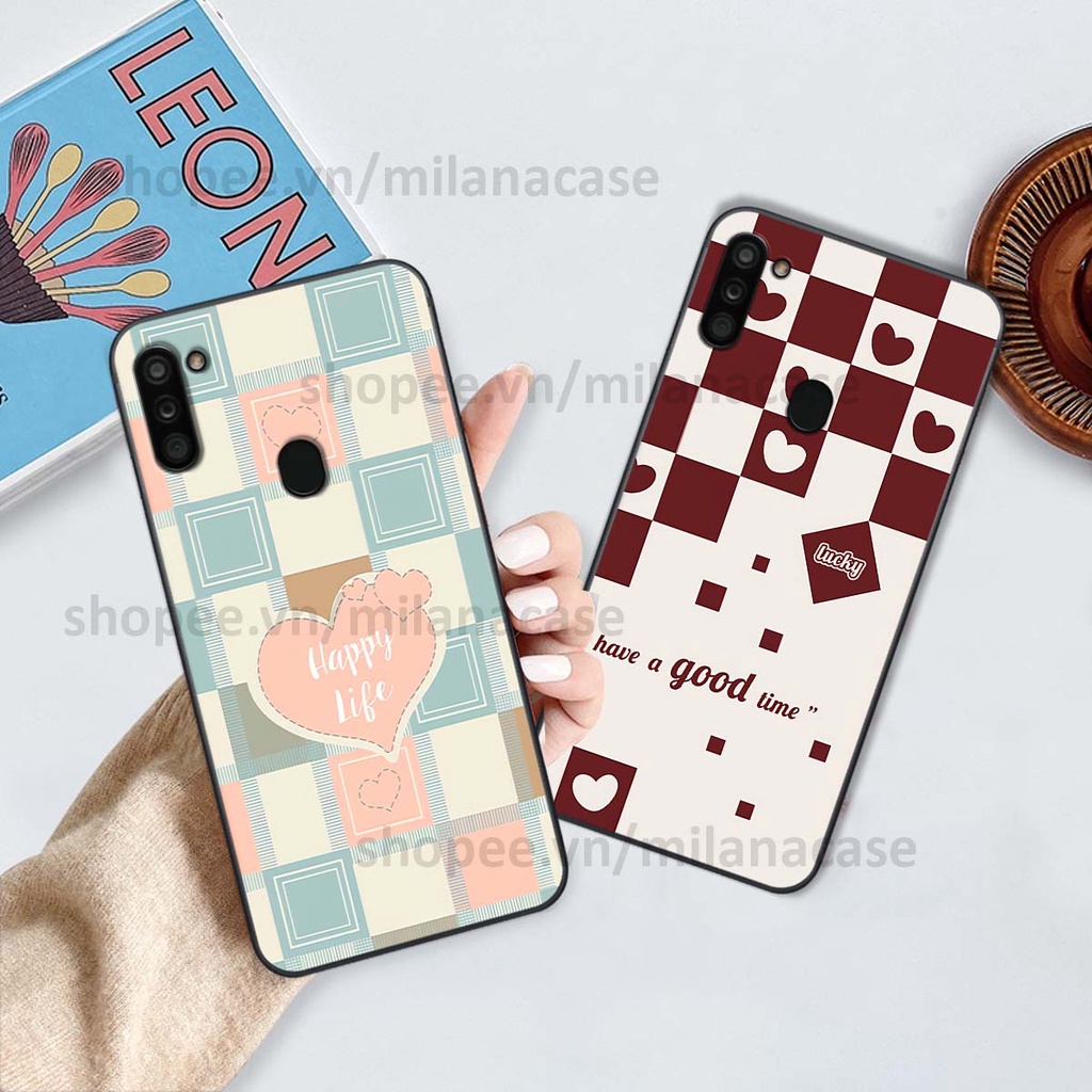 Ốp Samsung A11 / M11 caro họa tiết nhiều màu sắc siêu đẹp thời trang cá tính