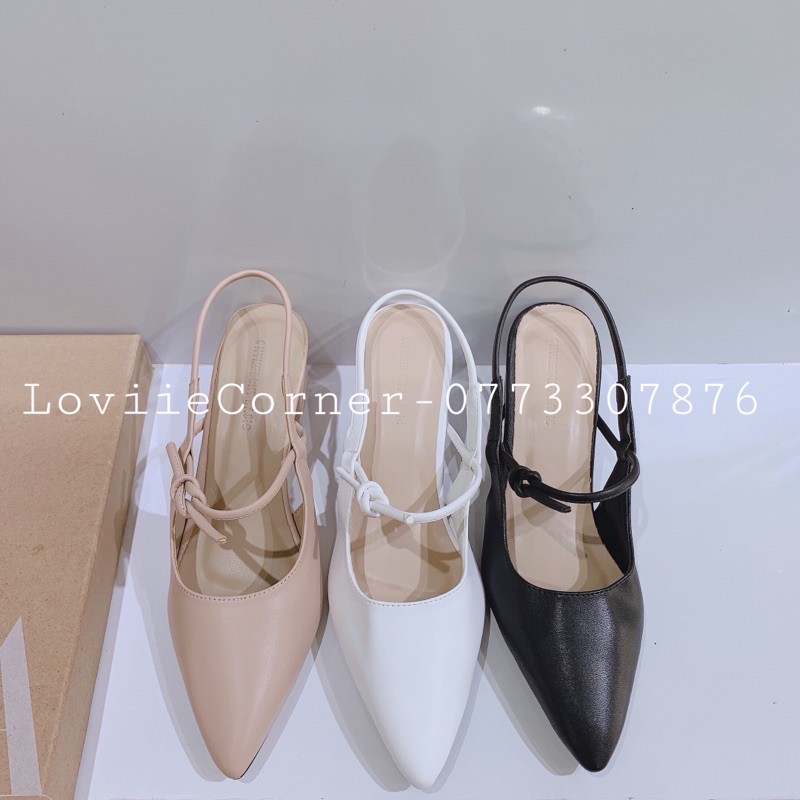 SANDAL NỮ CAO GÓT LOVIIECORNER - GIÀY CAO GÓT ĐẾ VUÔNG DÂY THẮT NƠ VINTAGE G201223