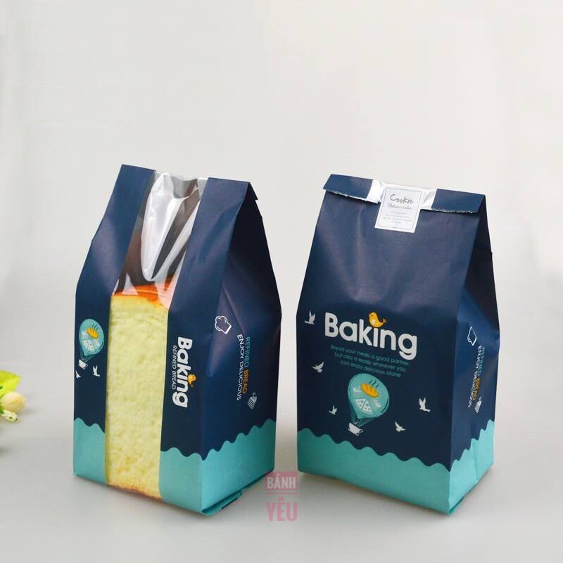Bộ 10 Túi Giấy Đựng Bánh Mì Hoa Cúc/Bánh Mì Sandwich