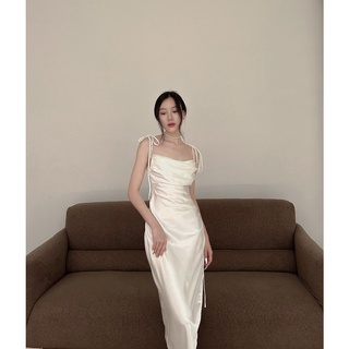  BBSTORE'S Đầm Hai Dây Phi Lụa Dự Tiệc Sang Trọng -D1165