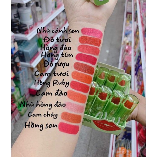 Son Dưỡng Có Màu Chiết Xuất Nha Đam Hasaya Girl - 99% Aloe Vera Shiny Lipstick