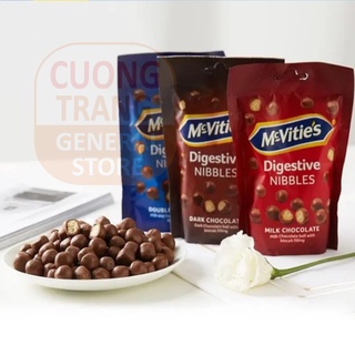 Bánh bi nibbles mcvitie's socola đen, sữa 67g