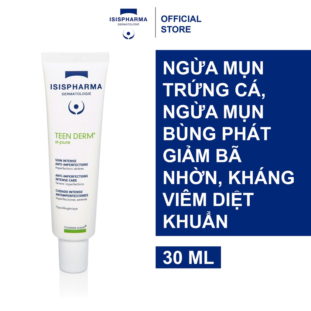 ✅[Siêu Cấp Chính Hãng] Kem ngừa mụn trứng cá ISIS Pharma Teen Derm Alpha Pure