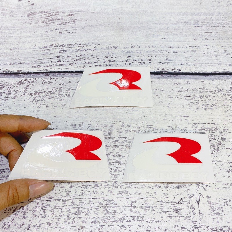 Decal tem trong suốt RCB RACING BOY trang trí nón bảo hiểm, xe máy, tủ, laptop,...