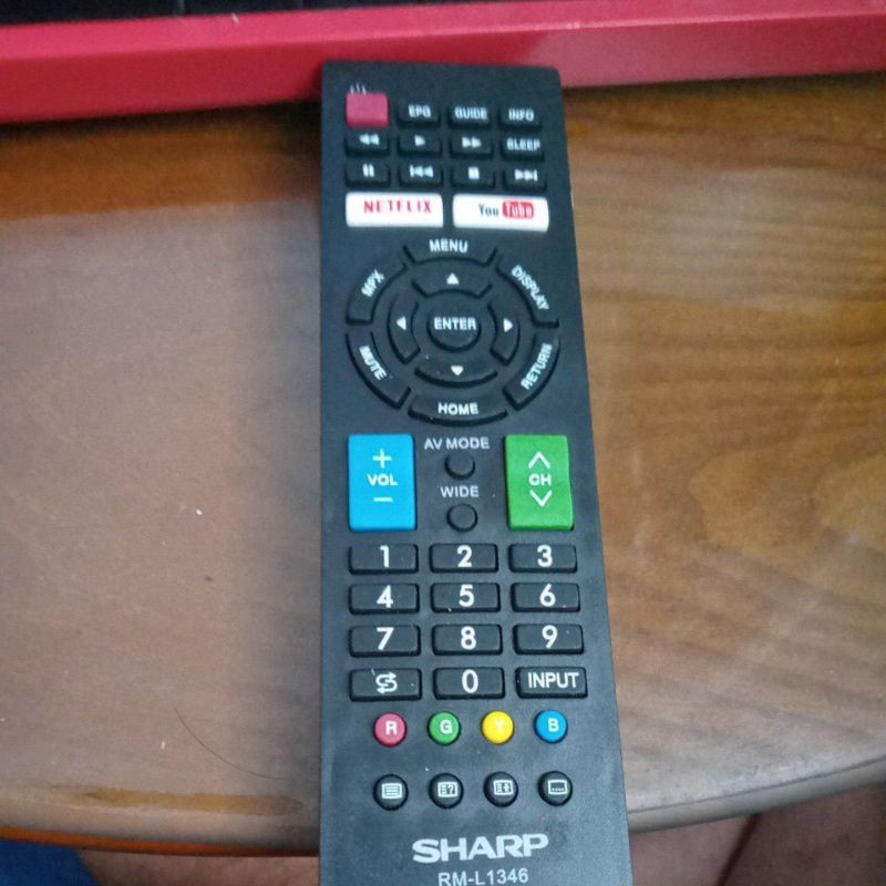 Remote điều khiển tivi thông minh Sharp RM-L1346 có nút YOUTUBE VÀ NETFLIX. Bảo hành 6 tháng.