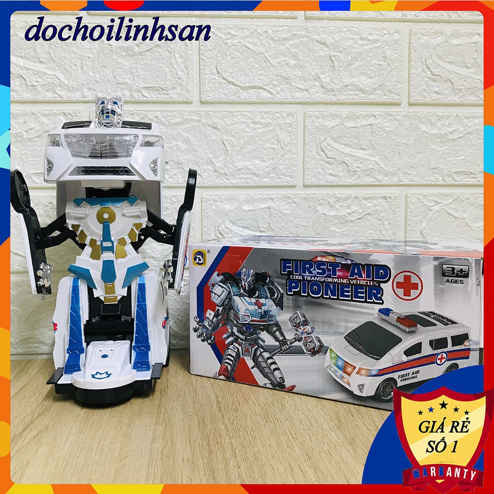 XE CỨU THƯƠNG BIẾN HÌNH ROBOT CHẠY PIN