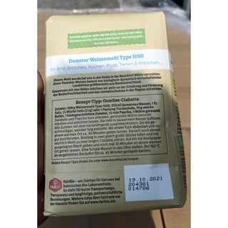 Bột mỳ hữu cơ 1050 Bauckhof (1kg)