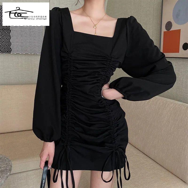 Đầm Dáng Ôm Xếp Ly Có Dây Buộc Thời Trang Hàn Quốc Chất Lượng Cao Hàng Mới