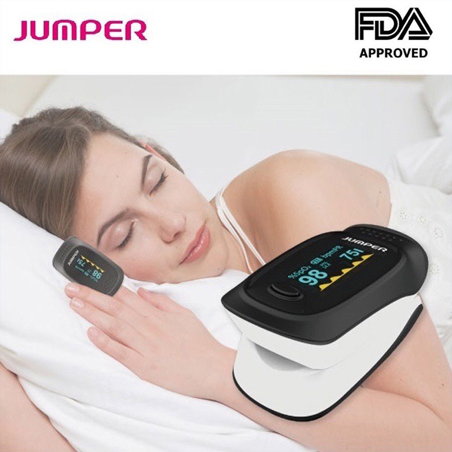 Máy đo nồng độ oxy trong máu JUMPER JPD-500D OLED, SPO2, PR, PI ,FDA hoa kỳ chứng nhận