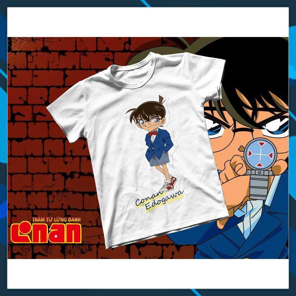 (SALE 50%) Áo thun Cotton Unisex - Anime - Conan - Sticker conan