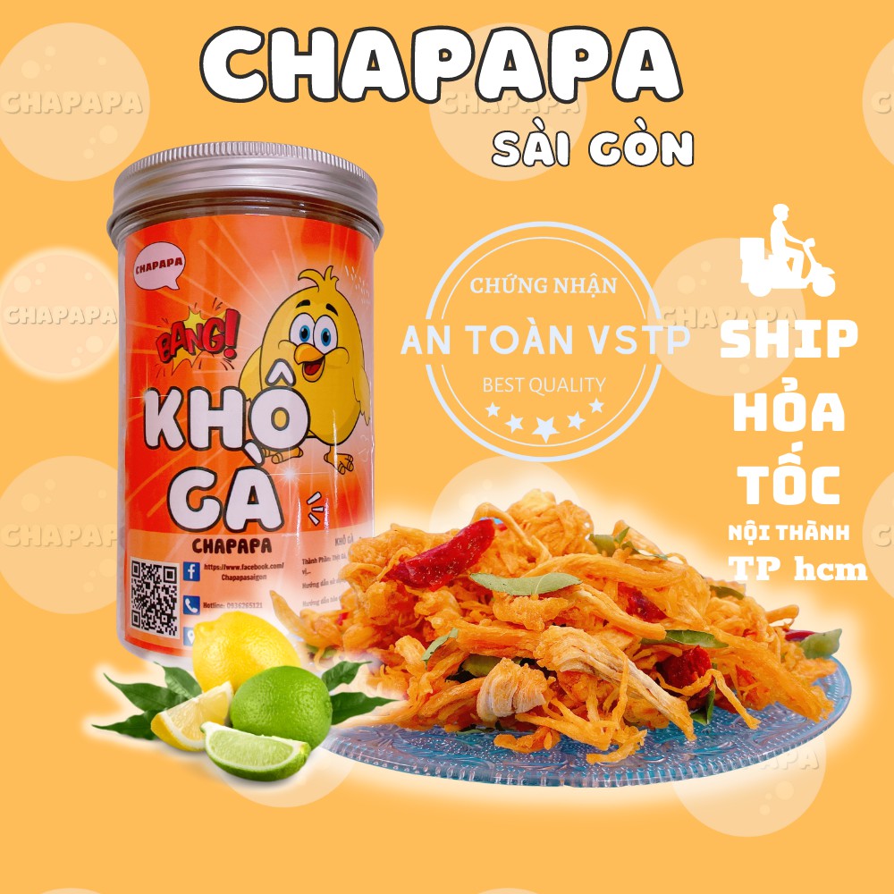 Khô gà lá chanh 200g Chapapa đồ ăn vặt Sài Gòn vừa ngon vừa rẻ