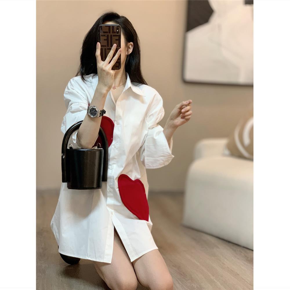 Áo sơ mi dáng dài phong cách Hàn Quốc thời trang mùa thu 2022 dành cho nữ