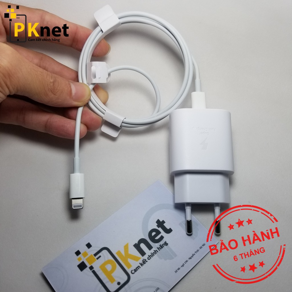 Sạc nhanh iPhone - Combo Cáp Type C to Lightning Apple và củ sạc 25W Samsung chính hãng [Gía tốt, sạc nhanh cho Iphone]