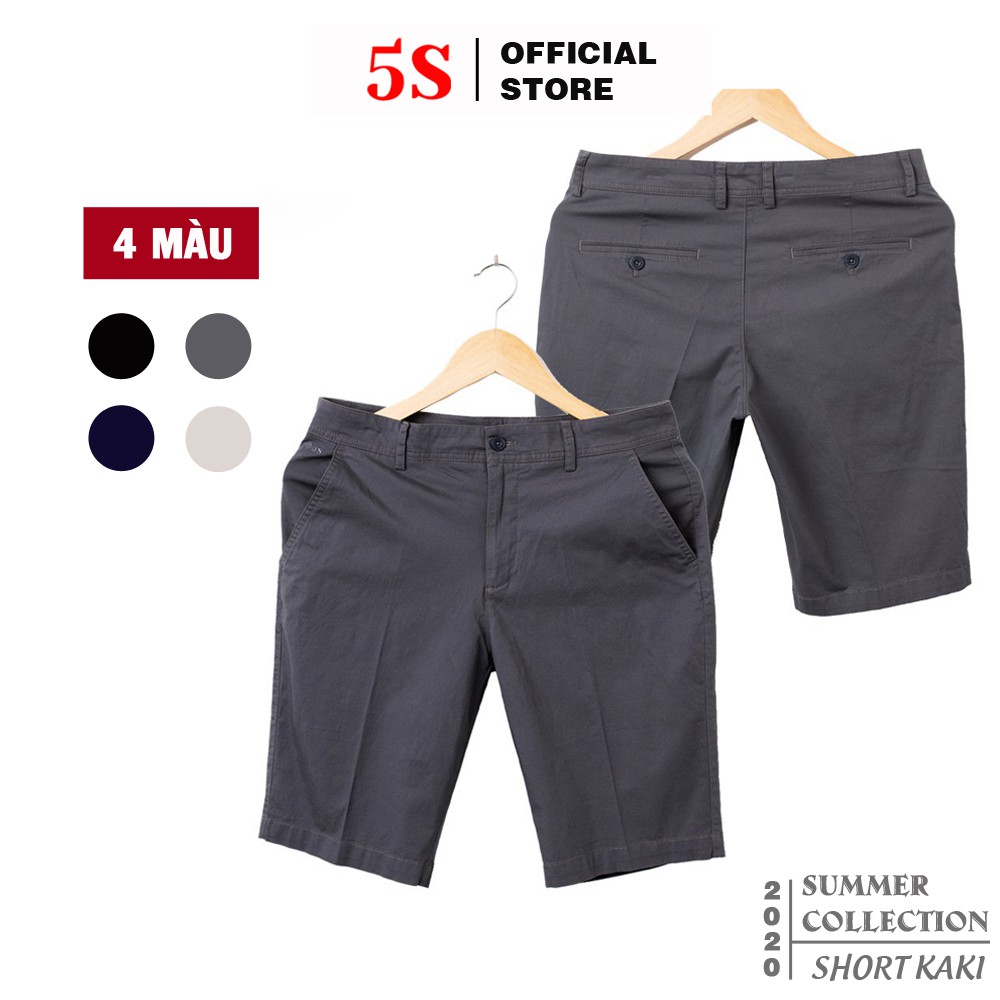 Quần Short Nam Kaki 5S (4 màu), Chất Liệu Kaki Giấy, Mặt Vải Trơn Mềm, Thấm Hút Mồ Hôi, Co Giãn Cực Tốt (QKKS020)