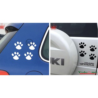 Decal Dán Xe Dấu Chân Chó Con (4 Chân)