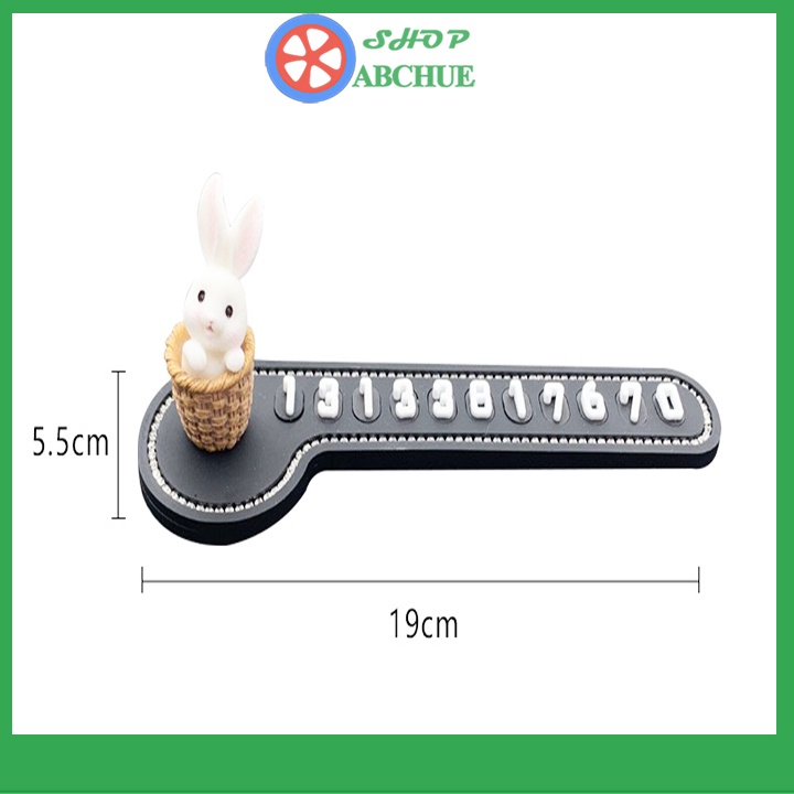 Bảng số điện thoại để Taplo  khi dừng đỗ xe hình chú thỏ và giỏ cà rốt