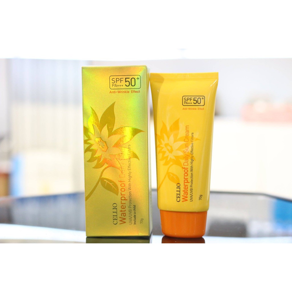 Kem chống nắng Cellio Waterproof Daily Sun Cream SPF 50 PA+++, dành cho mọi loại da