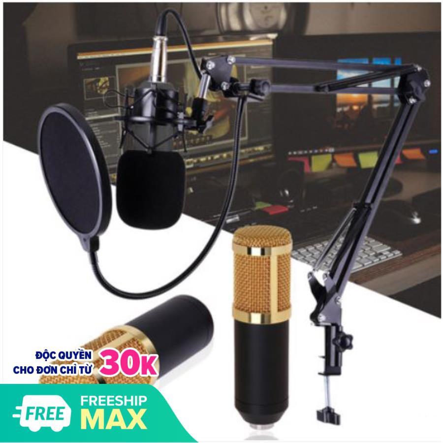 Combo Bộ Mic Thu Âm Livestream, Hát Karaoke,Livestream Online Cực Hay(Trọn Bộ Souncard V8,Bm900)