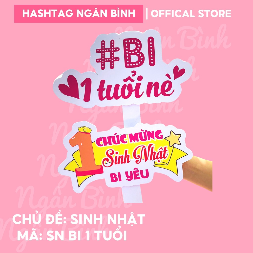 BI,SÓC,KEM,THỎ,BỐNG,SỮA,GẠO,GẤU..... Hashtag Cầm Tay Chụp Hình Sinh Nhật