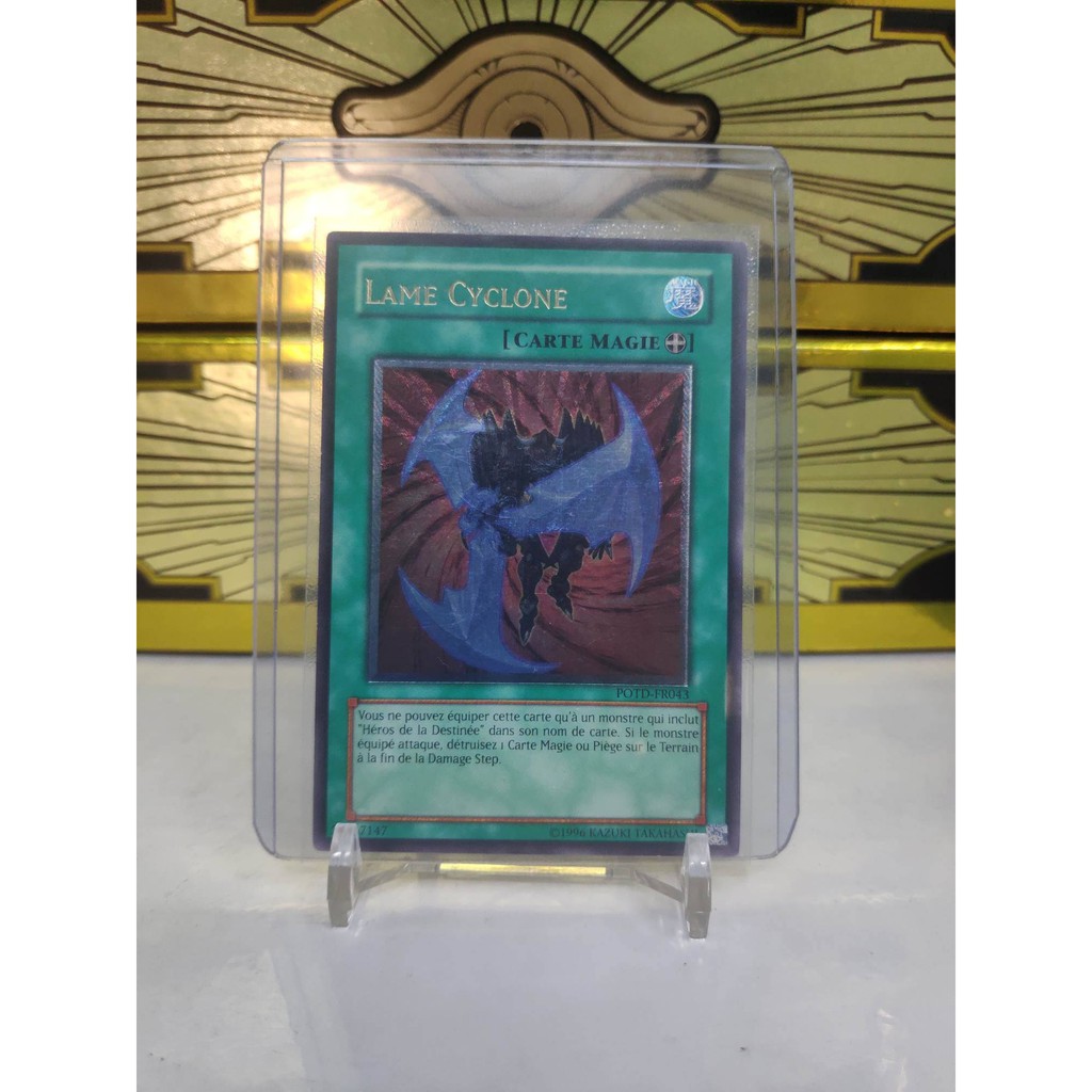 [ Dưa Hấu Yugioh ] Tiếng Pháp - Lá bài thẻ bài Cyclone Blade - Ultimate Rare - Tặng bọc bài nhựa bảo quản