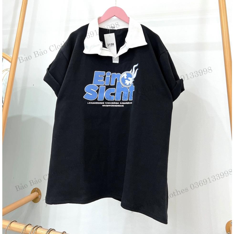 Áo Thun Polo Nam Nữ  Form Rộng Cổ Bẻ EIN Vải Dày Mịn Thoáng Mát Thiết Kế Thời Trang Kiểu Dáng Năng Động