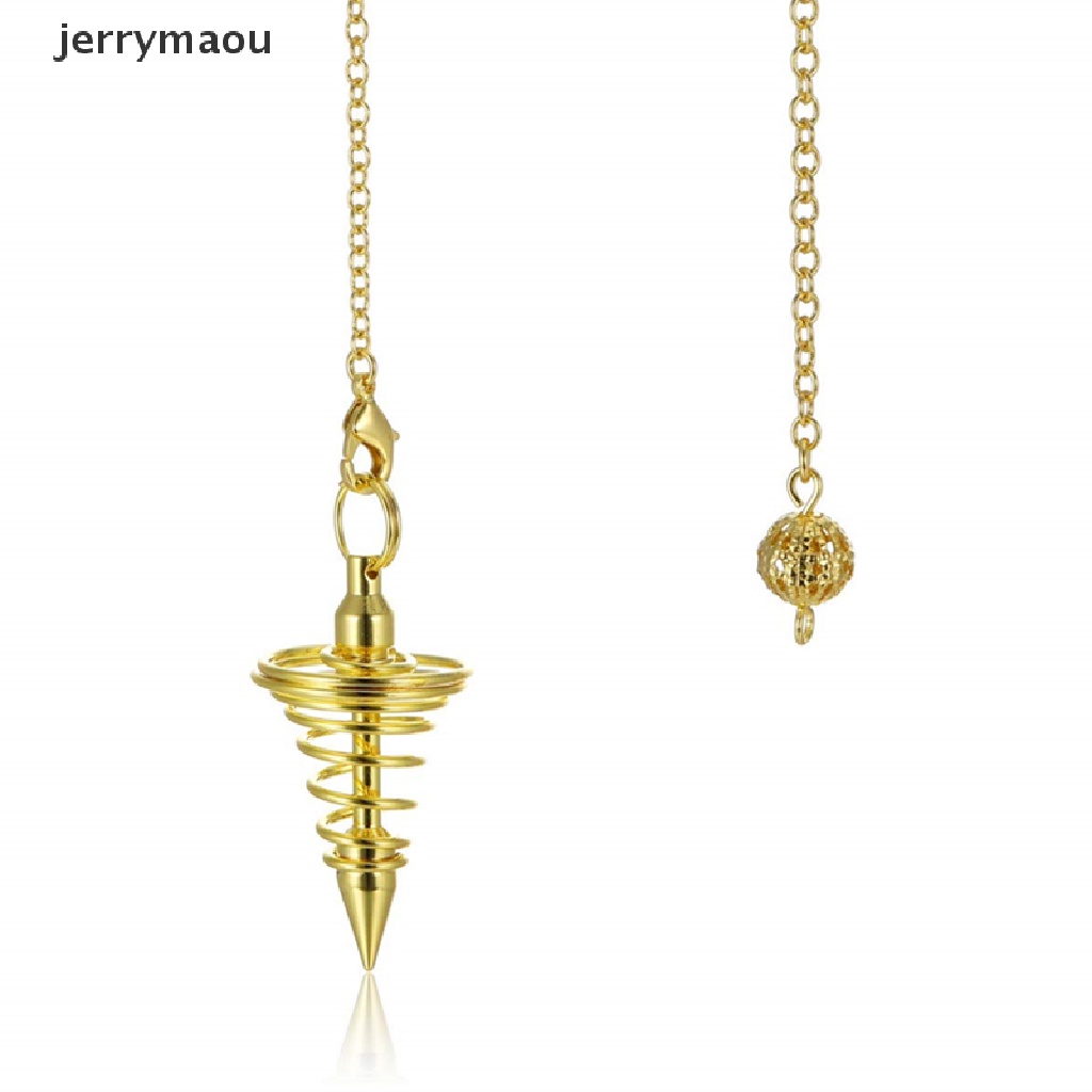 [JER] Metal Pendulum Pendulos For Dowsing Spiral Cone Antique Pyramid Pendule Jewelry HBC #1