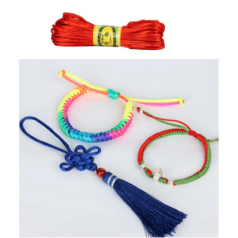1-5met dây tim đan vòng màu đỏ đủ size 1.5-2-2.5mm