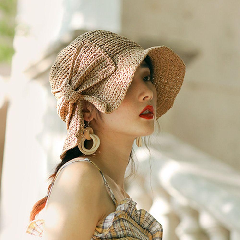 Mũ Rộng Vành Che Nắng Đính Nơ Thời Trang Mùa Hè