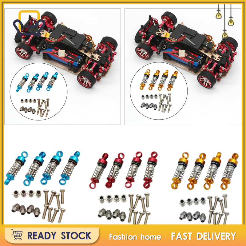 Set 4 Phuộc Giảm Xóc Bằng Nhôm 1 / 28 Cho Xe Đồ Chơi Wltoys Rc Car K969 K989 K999