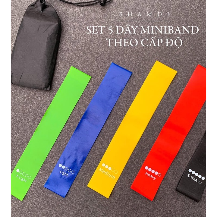 Combo Thảm tập yoga 2 lớp XPE 6mm+ Bộ 5 dây kháng lực, Thảm đàn hồi tốt, chống trợt, in hoa văn_ HV YOGA QG