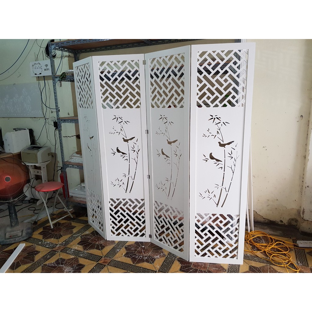 Vách bình phong Cây Trúc Xinh bằng Nhựa PVC cao cấp/ Giá bán 1 tấm đã bao gồm chân , chỉ bán từ 2 tấm.