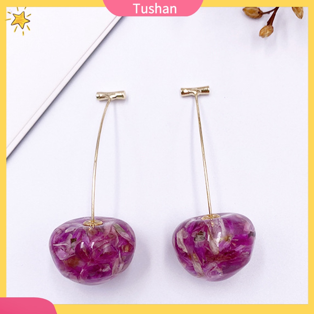 1 Đôi Bông Tai Hình Trái Cherry Đáng Yêu Cho Nữ
