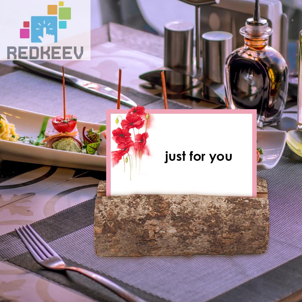 Bộ 10 giá đỡ ảnh/ bảng tên bằng gỗ độc đáo tiện dụng dùng trang trí bàn tiệc cưới