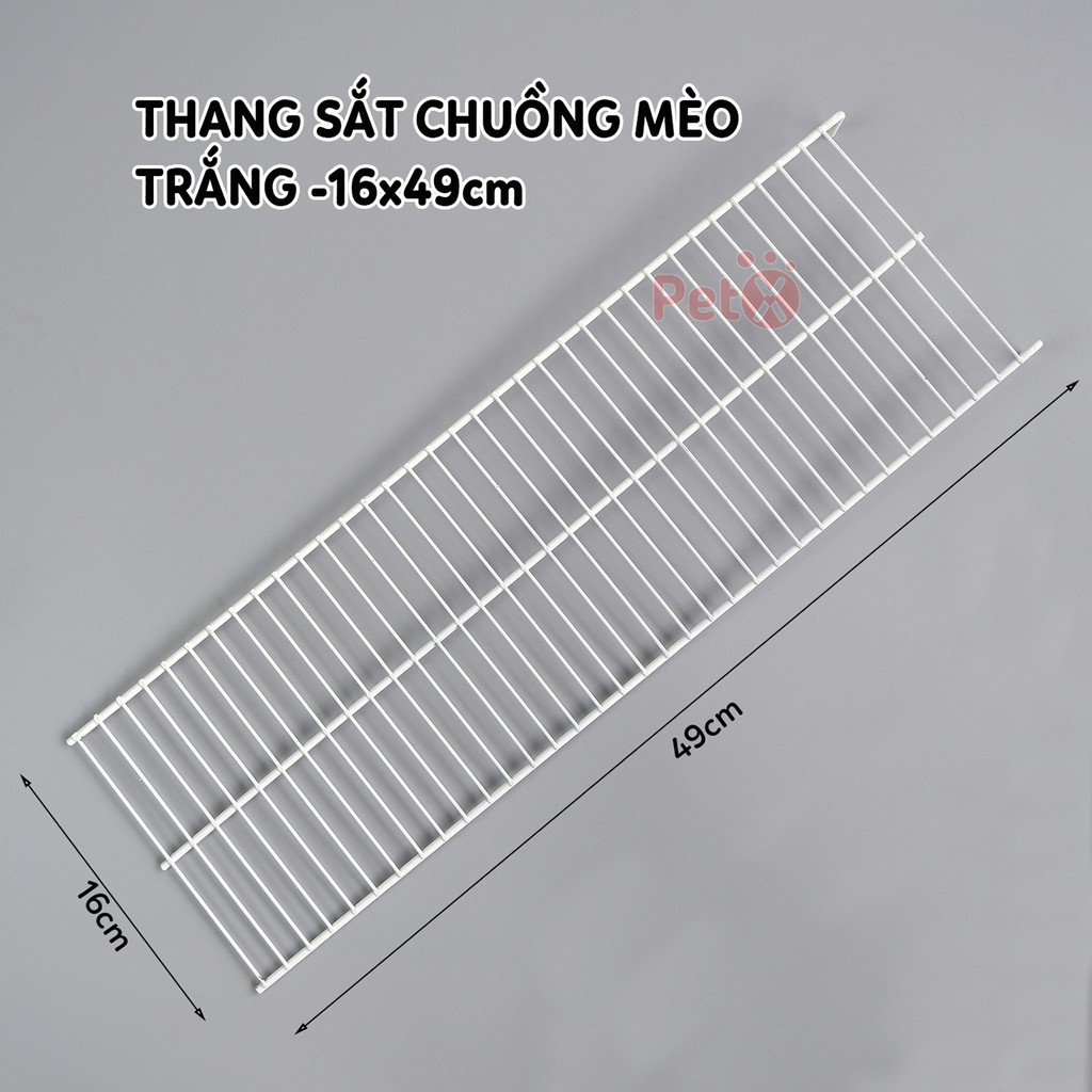 Cầu thang chuồng mèo, chuồng thú cưng bằng sắt dành cho chuồng lắp ghép 16x42cm và 16x49cm