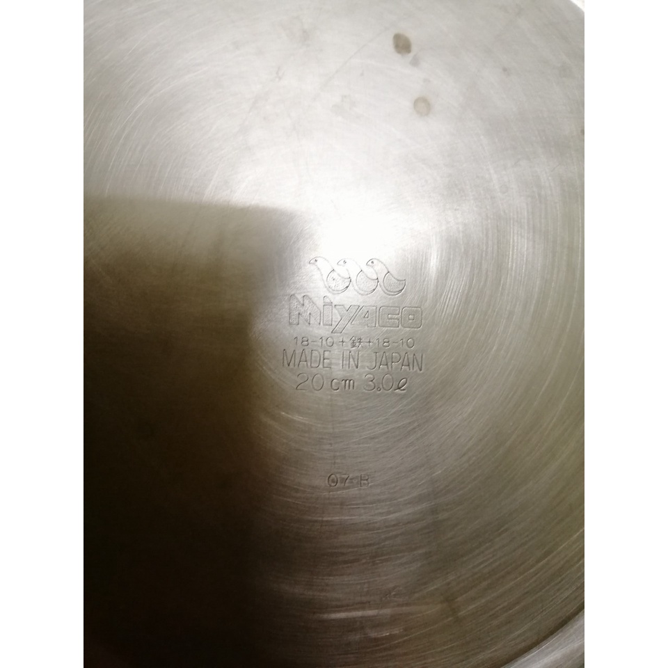 Nồi inox nội địa Nhật (made in Japan), size 20cm, cao 10cm (mã 799), Dùng được bếp từ