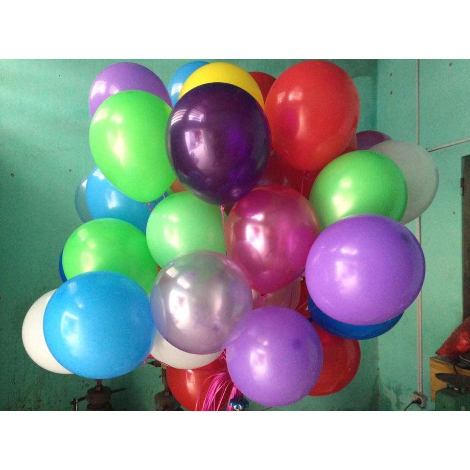 10 Bóng bay tròn 30cm đủ các màu