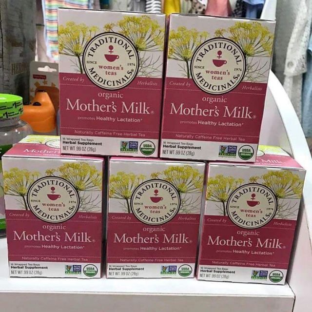 Trà hữu cơ Traditional Mothers Milk, giúp lợi sữa, hộp 16g