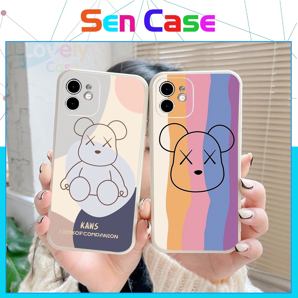 Ốp Lưng Iphone Cạnh Vuông K.aw.s , BVC Iph6/6plus/6s/6splus/7/7plus/8/8plus/x/xs/11/12/pro/13/promax- Sencase