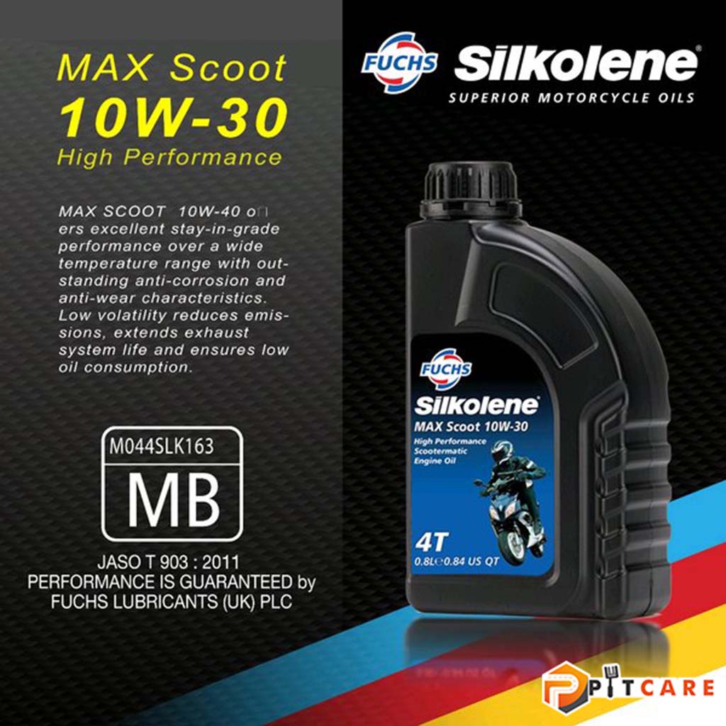Nhớt Xe Ga Nhập Khẩu Chính Hãng Fuchs Silkolene Max Scoot 10W30 800ml