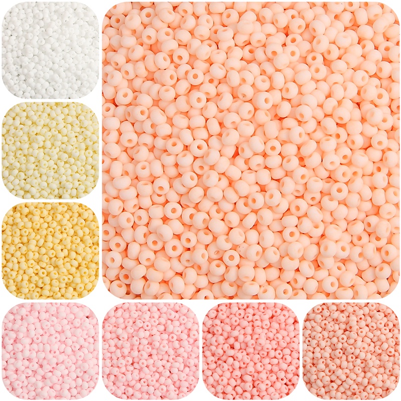 Bộ 660 hạt thủy tinh 3mm màu macaron dùng làm trang sức