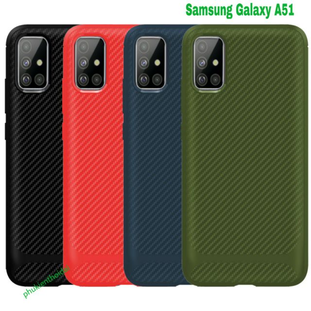 Ốp lưng Samsung Galaxy A51 FREESHIP Từ 50k chống sốc vân vằn chéo chống mồ hôi vân tay